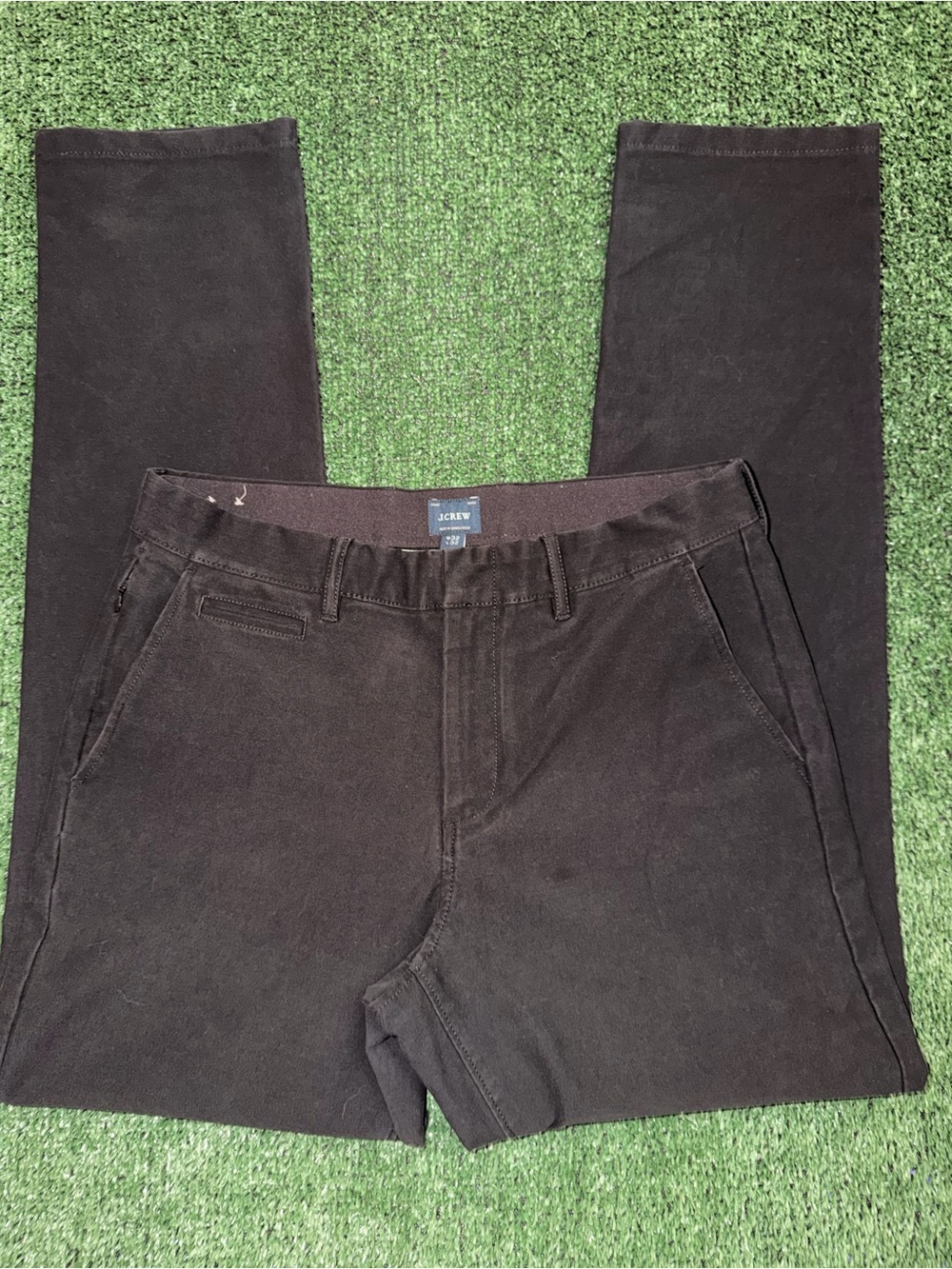 J.Crew 770 Straight Fit Pants Black Hidden Button Performance Chino Mens 32x32